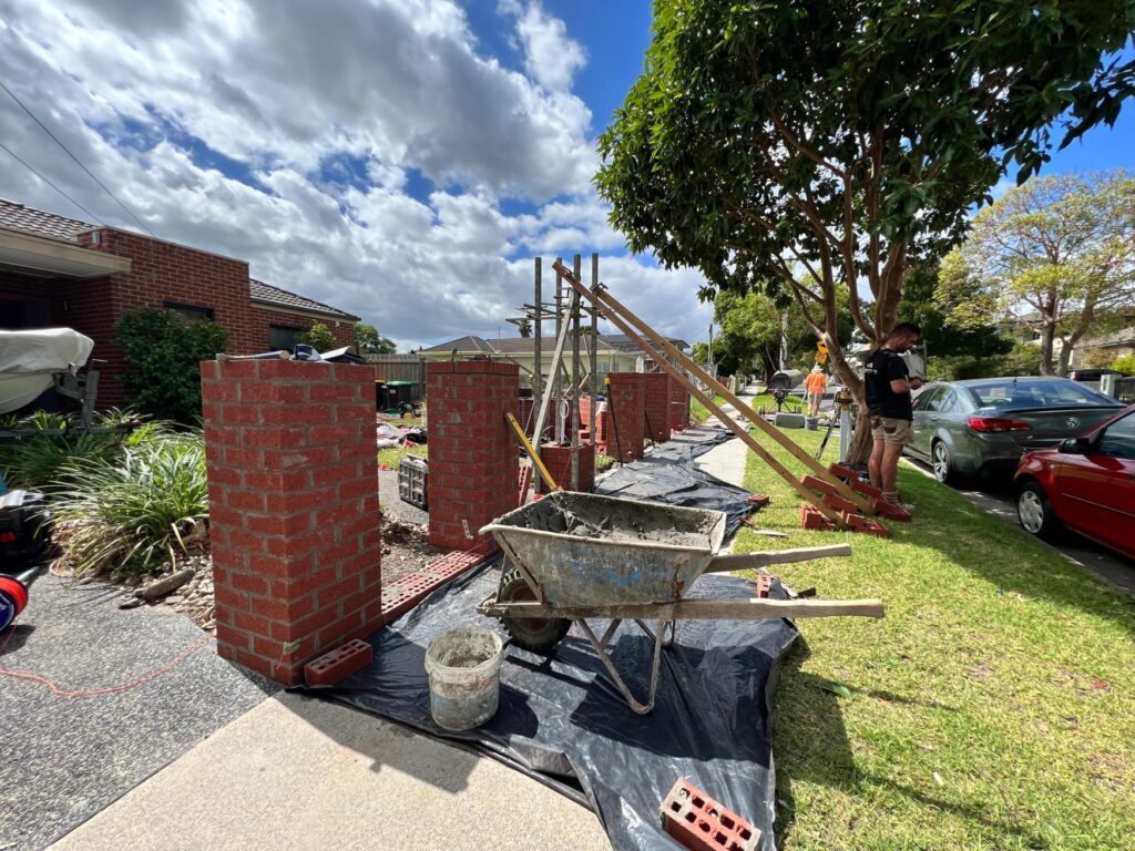 brick fence builders gold coast